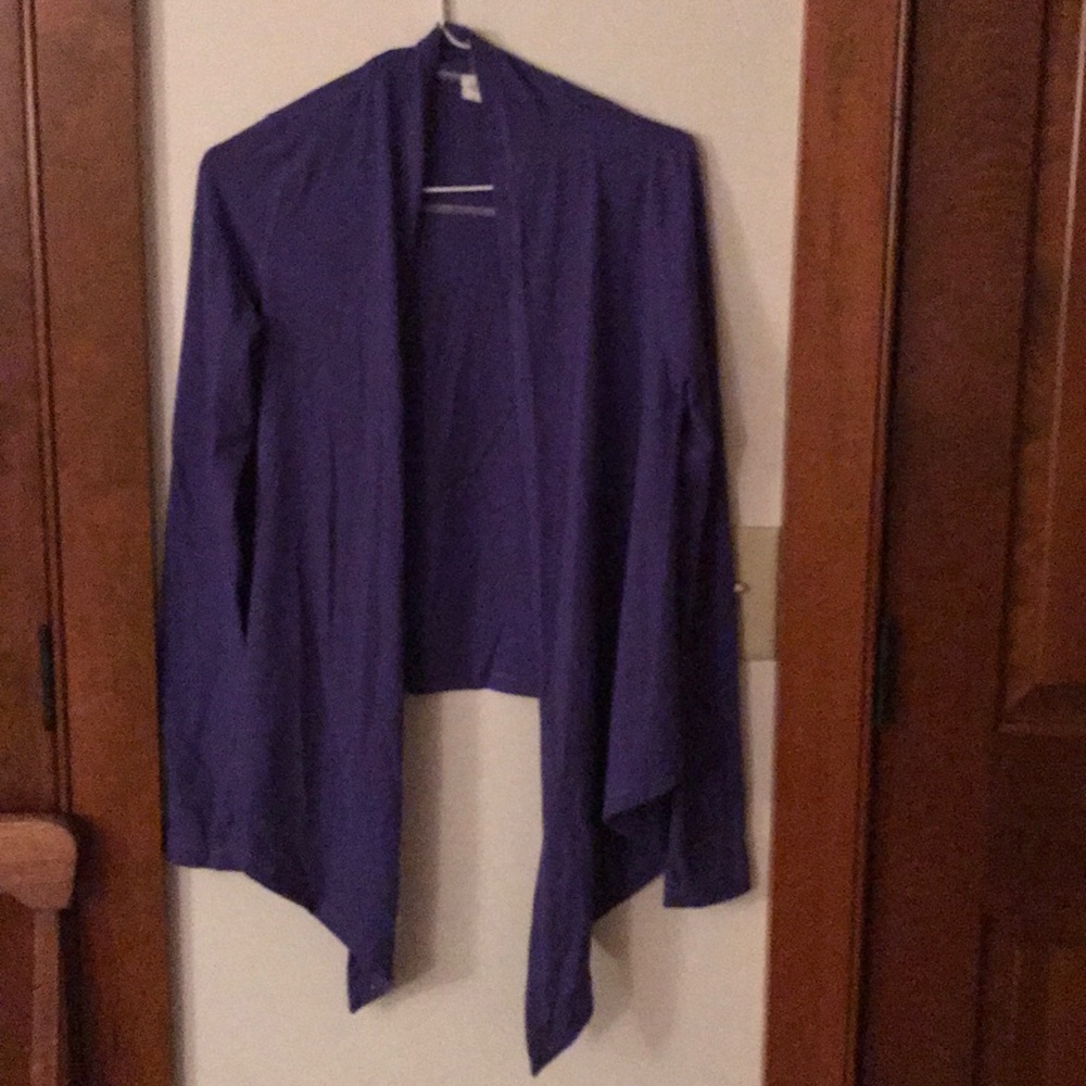 purple ivviva wrap cardigan
